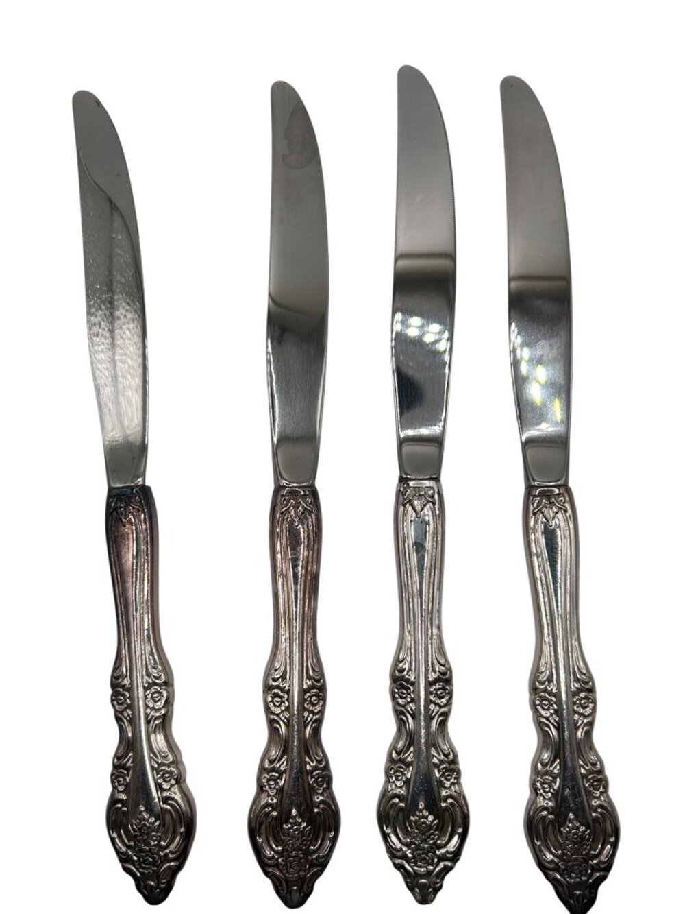 Set Of 5 Oneida Silver Silverplate 1965 Silver Artistry Pattern Dinner Knives Vi